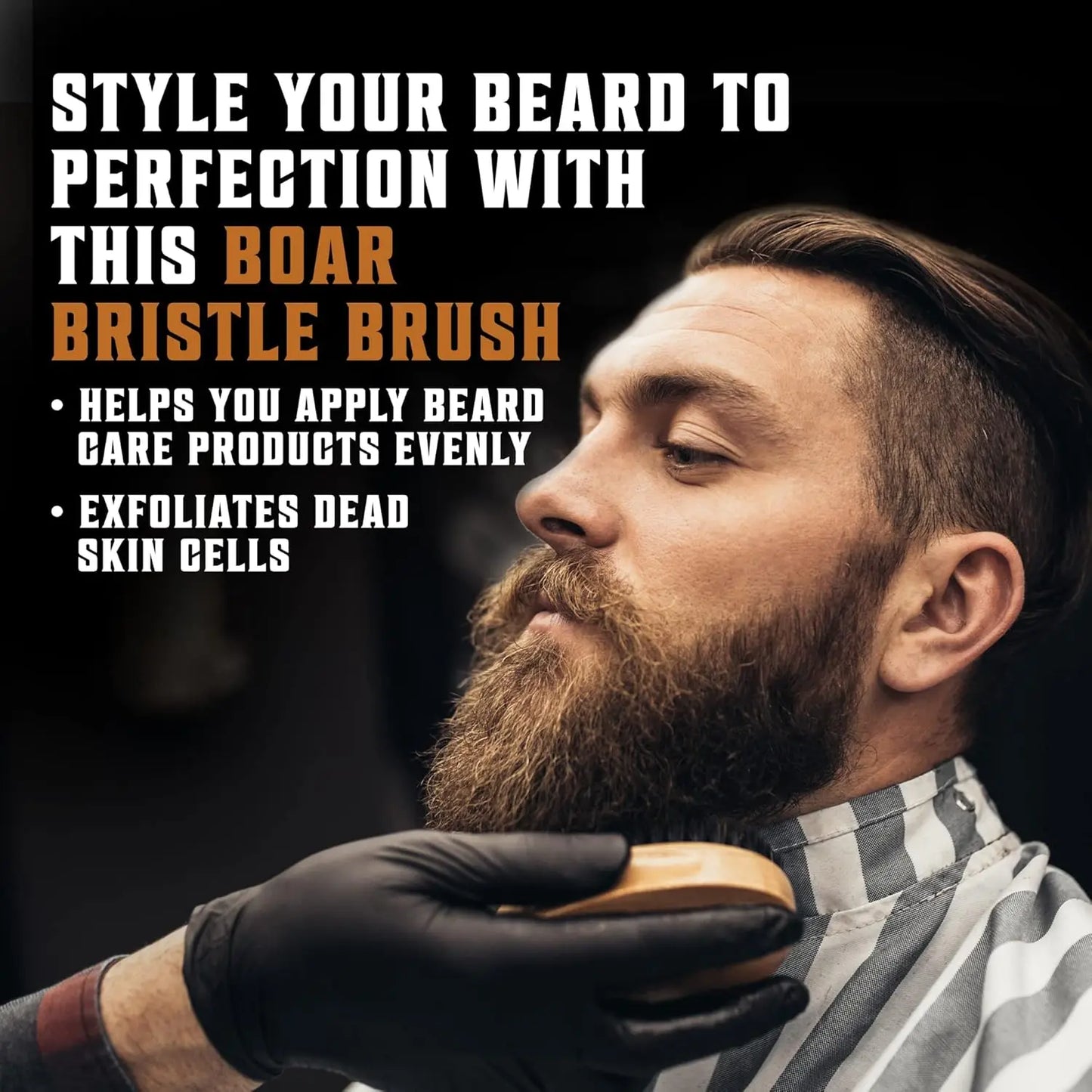 Viking Revolution Beard Care Kit for Men Complete Grooming Set with Bamboo Brush & Double-Sided Comb in Velvet Travel Pouch 100%