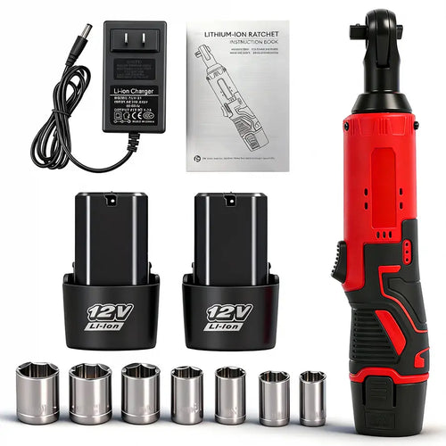 Electric Ratchet Wrench 3/8 Inch, 45Nm Cordless Right Angle Power Tool for Auto Repair