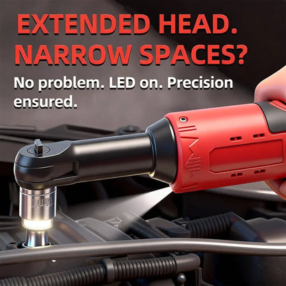 Electric Ratchet Wrench 3/8 Inch, 45Nm Cordless Right Angle Power Tool for Auto Repair