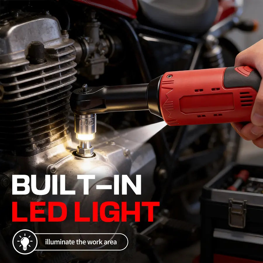 Electric Ratchet Wrench 3/8 Inch, 45Nm Cordless Right Angle Power Tool for Auto Repair