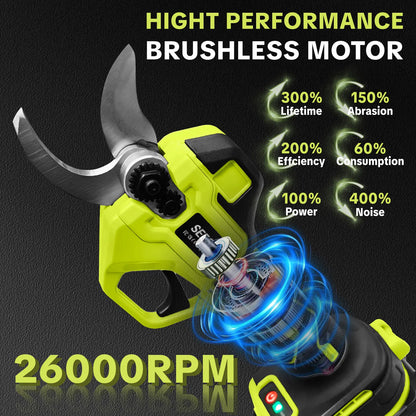 21V Cordless Electric Pruning Shears with 1.25" Cutting Capacity