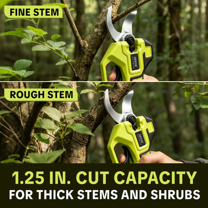 21V Cordless Electric Pruning Shears with 1.25" Cutting Capacity